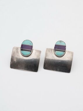 Ray Knifewing Tracy Navajo Sterling Silver Earrings